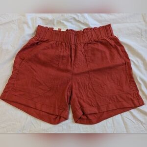 Briggs Women's Shorts Size S NWT Linen Blend Burnt Orange